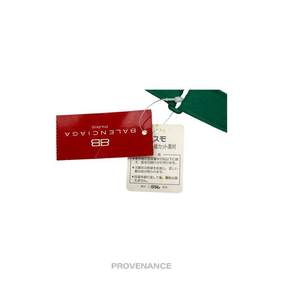 🔴 Balenciaga BB Logo Embroidered Visor - Green Vintage NOS - Picture 8 of 9